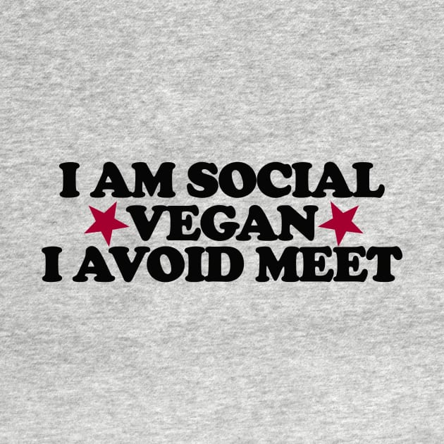 I Am A Social Vegan I Avoid Meet Shirt, Y2K Tee Shirt, Funny Slogan Shirt, 00s Clothing, Boyfriend Girlfriend Gift, Vintage Graphic Tee, Iconic by Y2KSZN